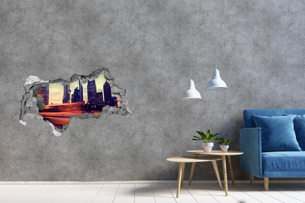 Hole wall sticker Modern Shanghai landscape