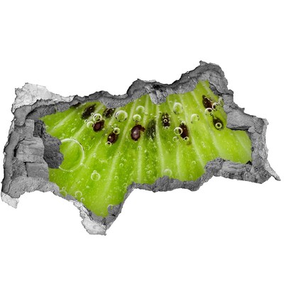 Hole in the wall decal Green fruit with water drops