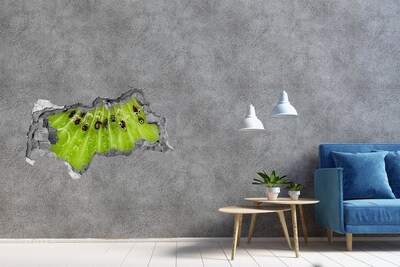 Hole in the wall decal Green fruit with water drops