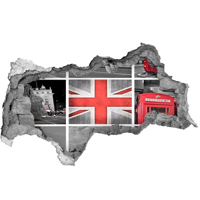 Hole in the wall decal British landscape in a hole in the wall