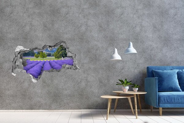 Hole in the wall sticker Lavender fields in Provence