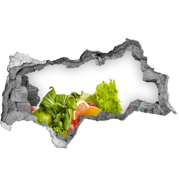 Hole in the wall decal Fruit and Vegetables in a Hole in the Wall