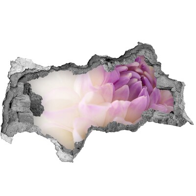 Hole in the wall decal Floral illusion in concrete