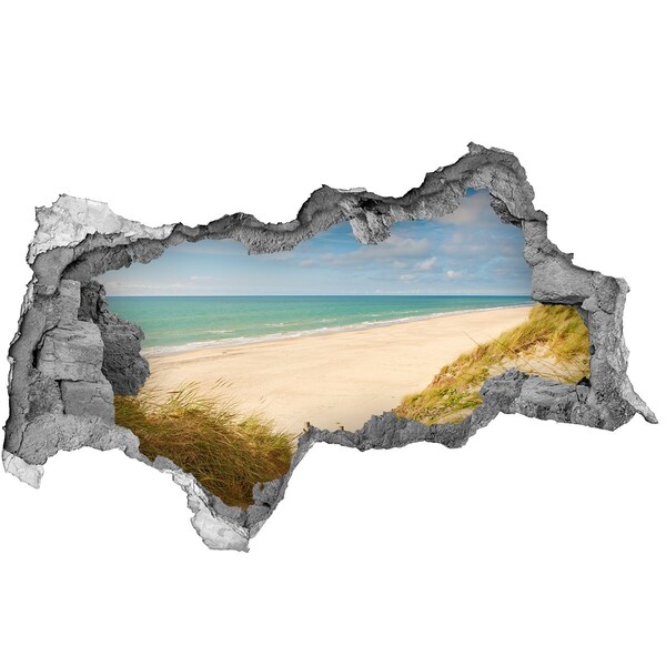Hole wall sticker Caribbean Beach Through a Hole in the Wall