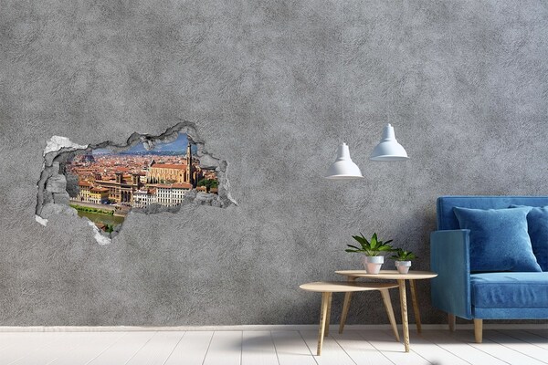 Hole in the wall decal View of Florence