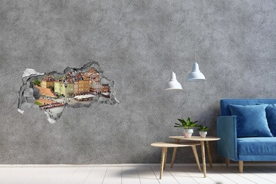 Hole in the wall sticker Warsaw Old Town Square