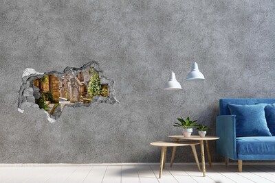 Hole wall sticker A charming town in Italy