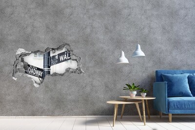 Hole in the wall sticker A street in the city