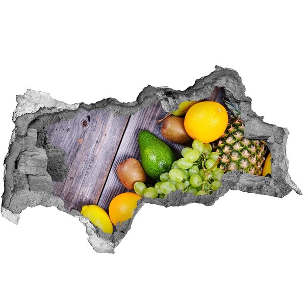 Hole in the wall decal Fruit paradise behind the wall