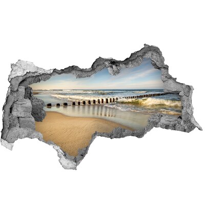 Hole in the wall decal Sea and beach in the summer sun