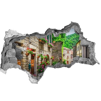 Hole in the wall sticker A charming street in the town