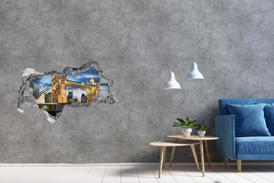 Hole wall sticker Tower Bridge in London