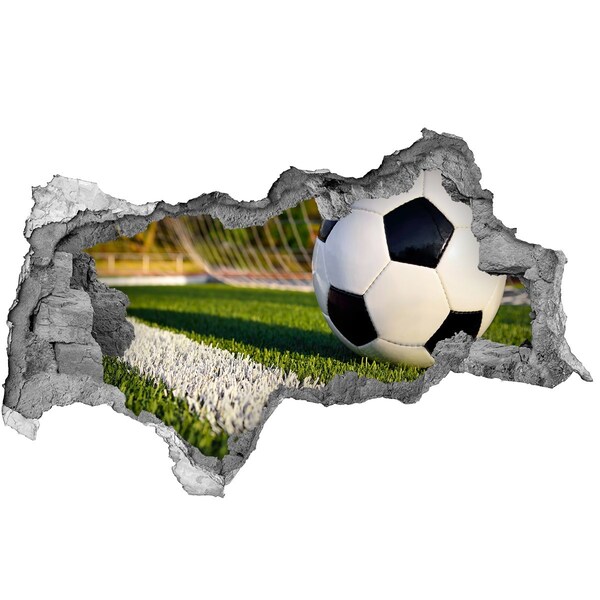 Hole in the wall sticker Football in action