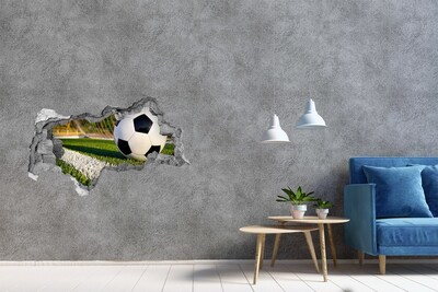 Hole in the wall sticker Football in action