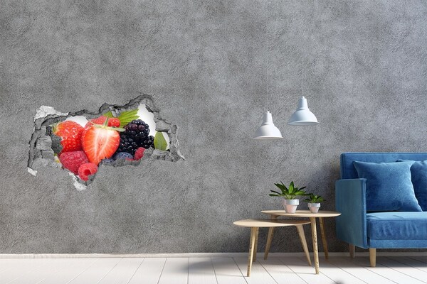 Hole wall sticker Fruit paradise behind the wall