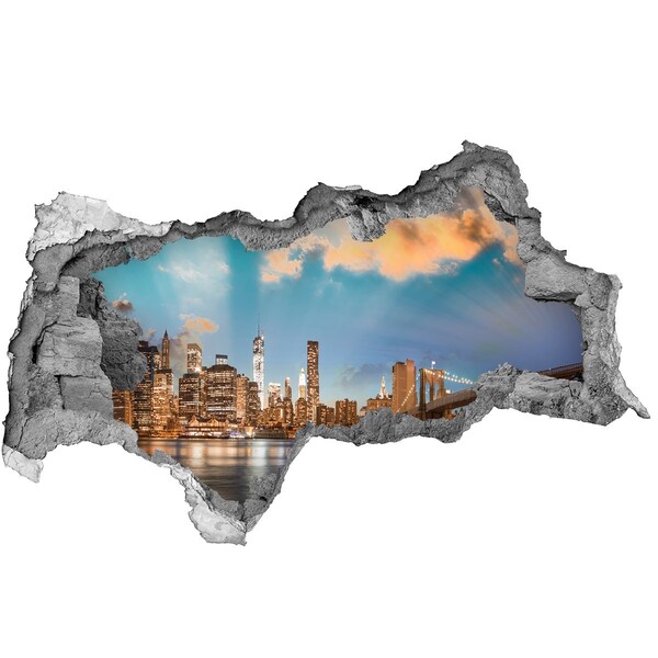 Hole in the wall sticker View of New York