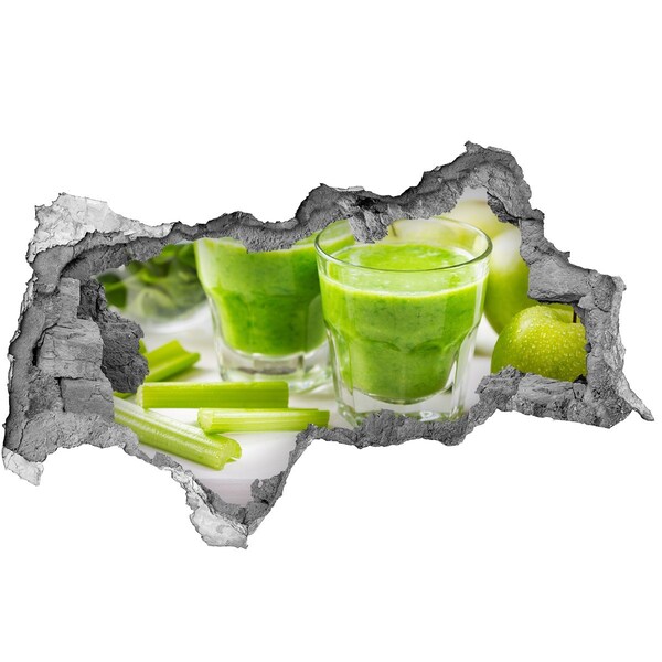 Hole in the wall sticker Green Health Cocktail
