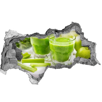 Hole in the wall sticker Green Health Cocktail
