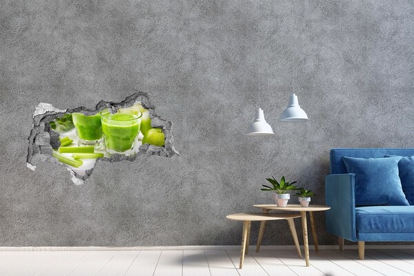 Hole in the wall sticker Green Health Cocktail