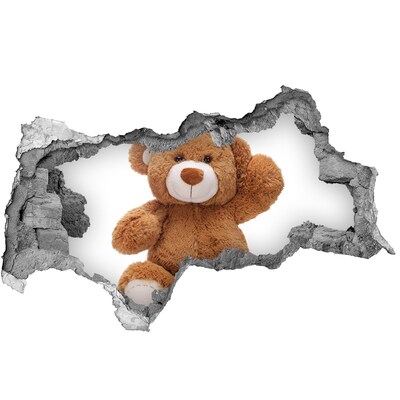 Hole in the wall decal Teddy bear in a hole in the wall
