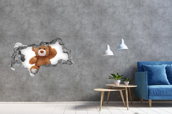 Hole in the wall decal Teddy bear in a hole in the wall