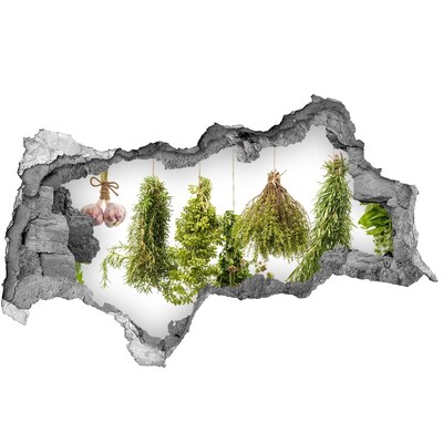 Hole wall sticker Herb garden in ruins