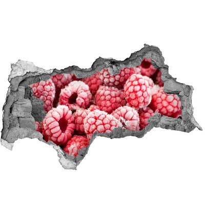 Hole wall sticker Frozen Raspberries in a Hole in the Wall