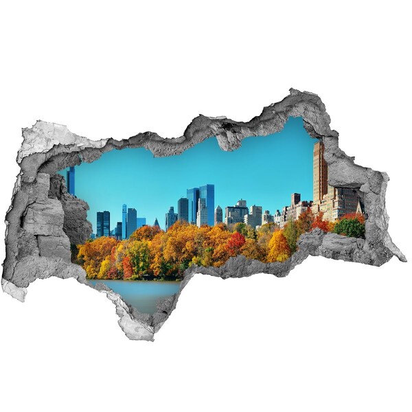 Hole wall sticker Autumn in New York