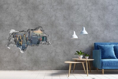 Hole wall sticker View of New York