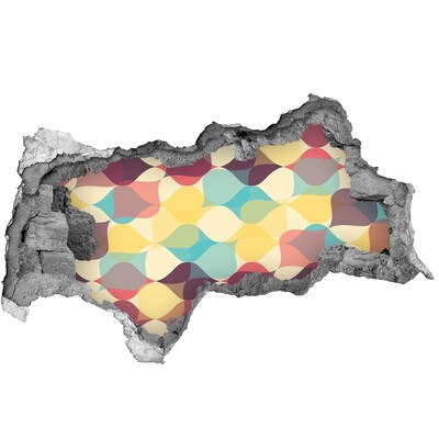 Hole in the wall decal Colorful waves on the wall