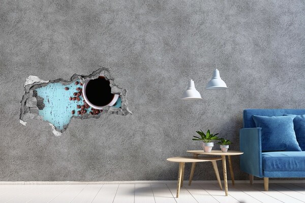 Hole in the wall sticker A coffee moment of relaxation