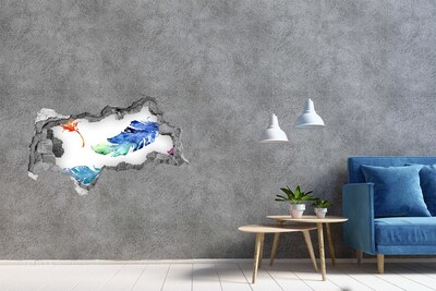 Hole in the wall decal Tropical ocean