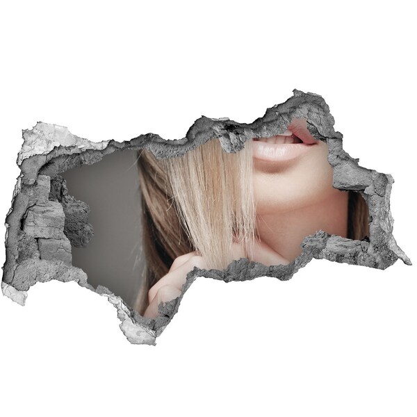 Hole wall sticker A charming look from behind the wall