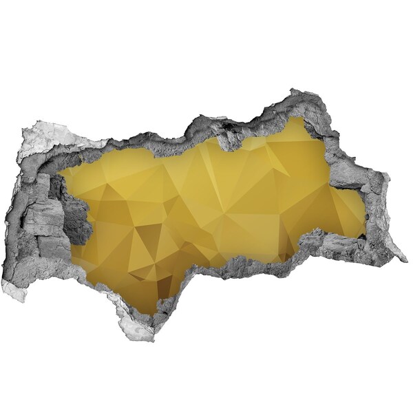 Hole wall sticker The golden crack in the wall