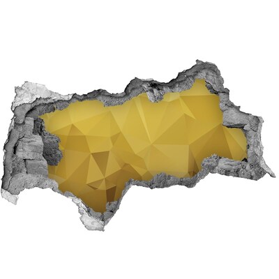 Hole wall sticker The golden crack in the wall