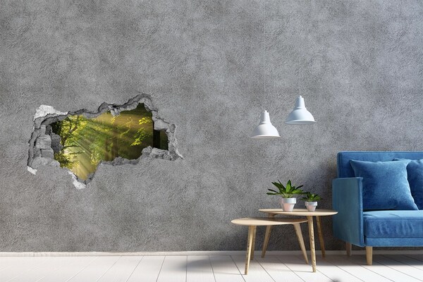 Hole in the wall sticker Forest Oasis of Light