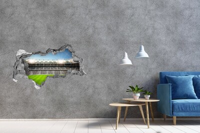 Hole in the wall decal The football stadium in action