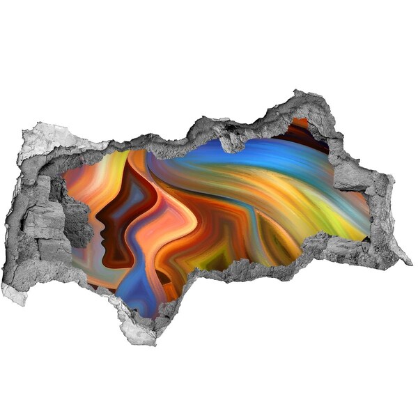 Hole in the wall decal A colorful landscape in a hole in the wall