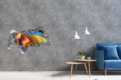 Hole in the wall decal A colorful landscape in a hole in the wall