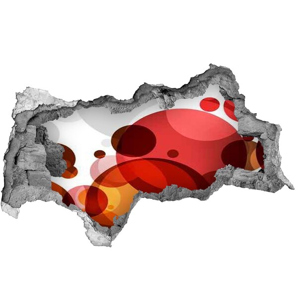 Hole in the wall sticker Colorful bubbles in a hole in the wall