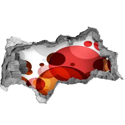 Hole in the wall sticker Colorful bubbles in a hole in the wall