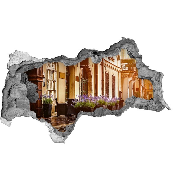 Hole wall sticker A charming corner with lavender