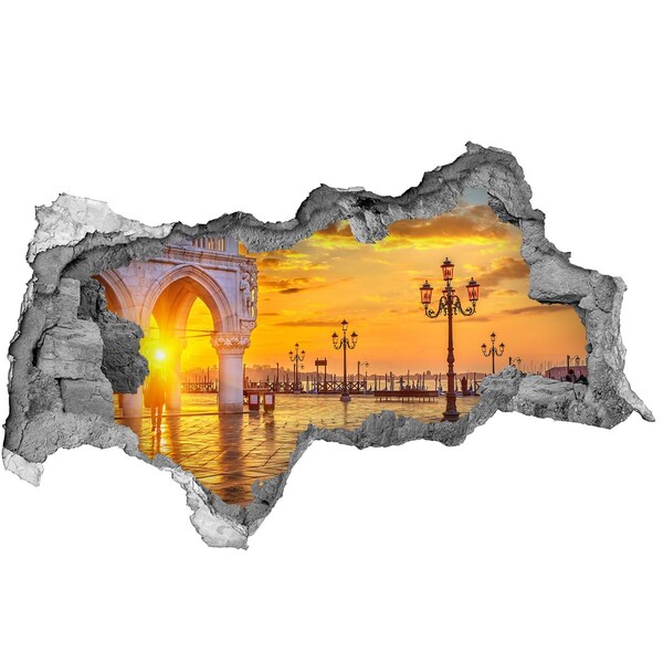 Hole in the wall sticker Sunset in Venice