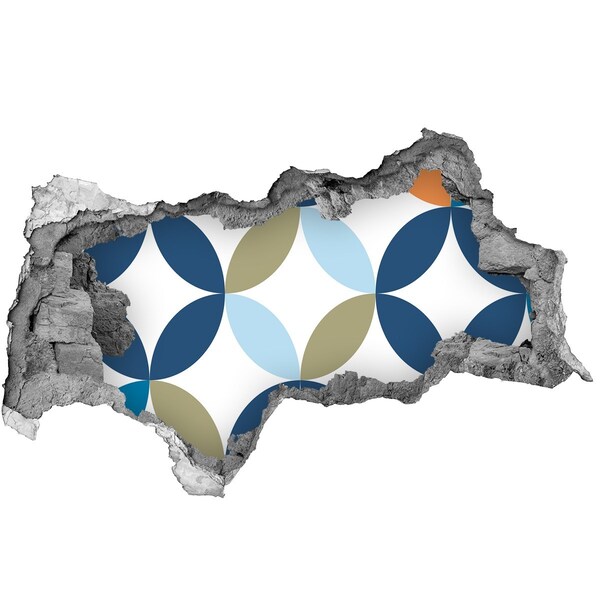 Hole wall sticker A modern pattern on the wall background