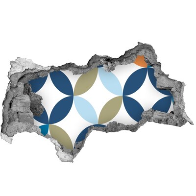 Hole wall sticker A modern pattern on the wall background