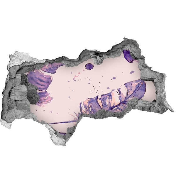 Hole wall sticker Tropical paradise behind the wall