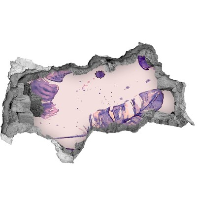 Hole wall sticker Tropical paradise behind the wall