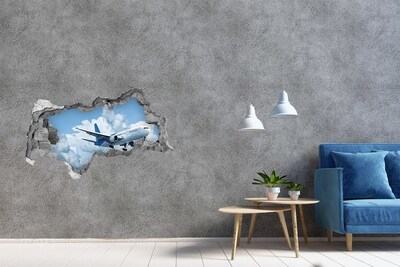 Hole in the wall decal Flight in the clouds