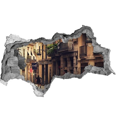 Hole in the wall decal The charming streets of Barcelona