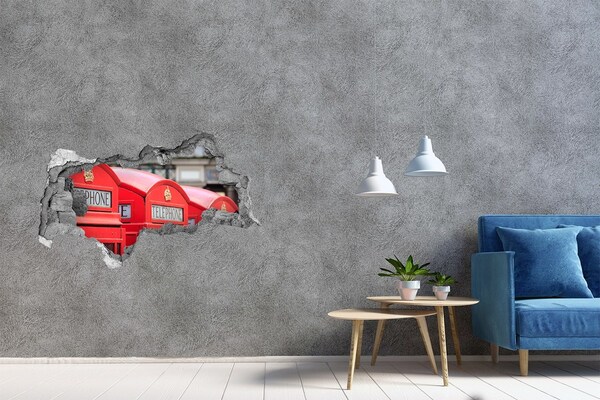 Hole in the wall decal British telephone boxes